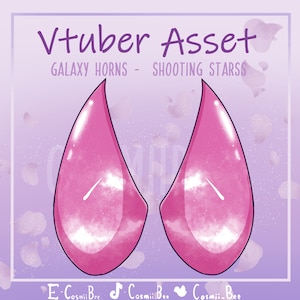 Galaxy - Shooting Stars - Pastel Pink- Animated Vtuber Asset (Vtube studio)  - Twitch, Kick, Youtube Asset