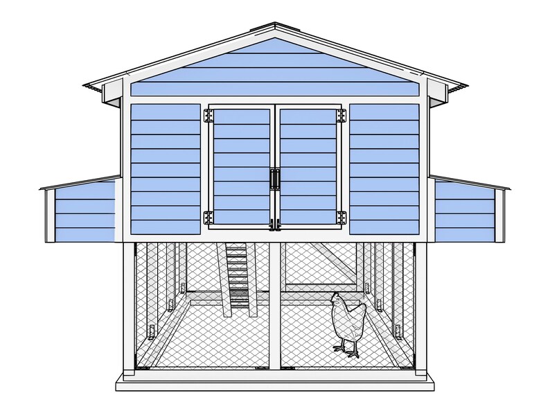 Spacious 12x8 DIY Walkin Chicken Coop Plans for up to 12 Chickens Etsy