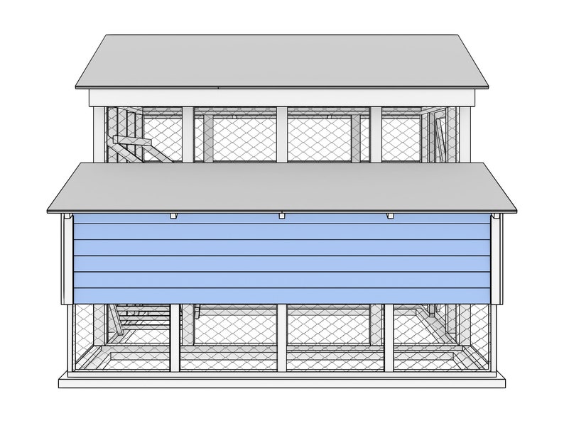 Simple 10x6 Walkin Chicken Run Plans for 10 Chickens Etsy