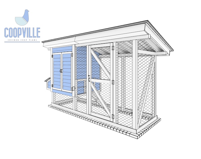 Chicken Coop Plans 9x42 DIY Walk in Chicken Run for 22 Chickens - Etsy ...