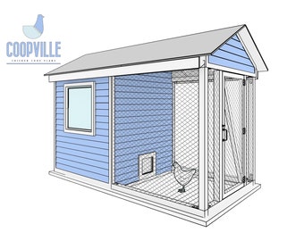 Projets DIY pour poulailler : design moderne pour 10 poulets (téléchargement PDF)