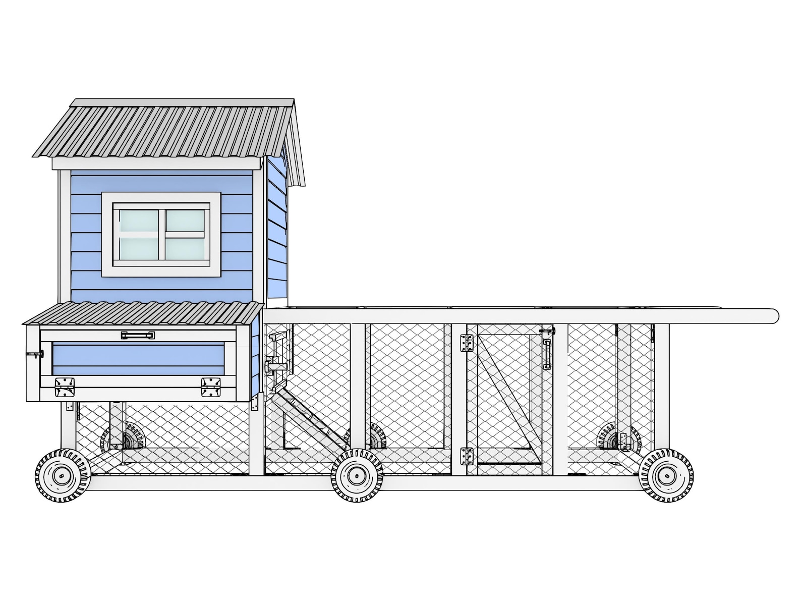 The Portable Chicken Coop Plans for 8 Chickens Etsy