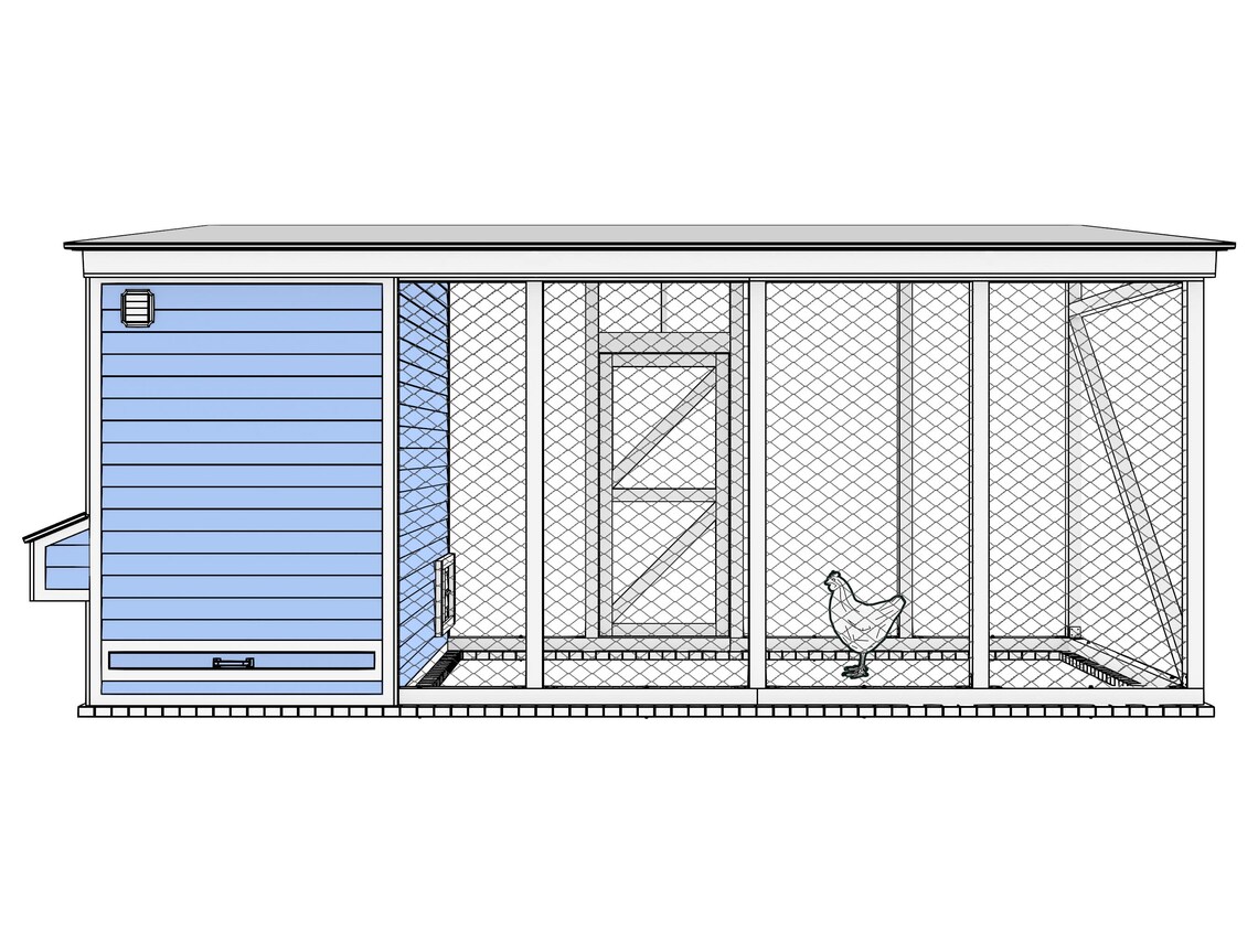 9x20 DIY Walk-in Chicken Run With Coop Plans for up to 12 Chickens - Etsy