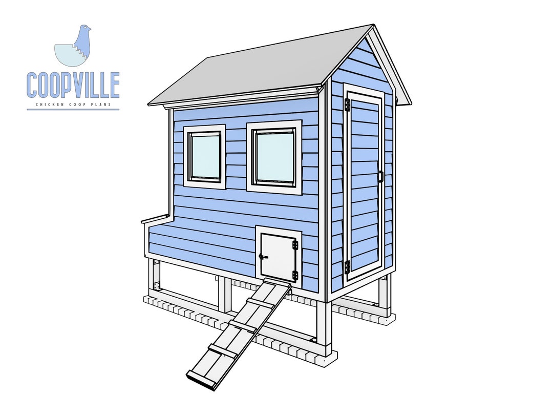 8x4 Walk-in Chicken Coop Plans for Small Flocks up to 8 Chickens - Etsy