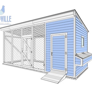 9x20 DIY Walk-In Chicken Run with Coop Plans for Up to 12 Chickens