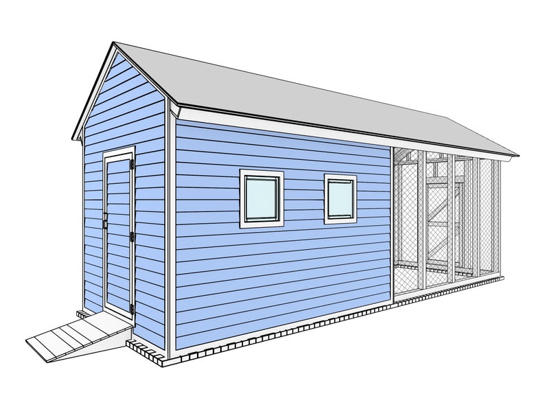 The Spacious and Sturdy DIY Chicken Run Plans for 50 Chickens Etsy