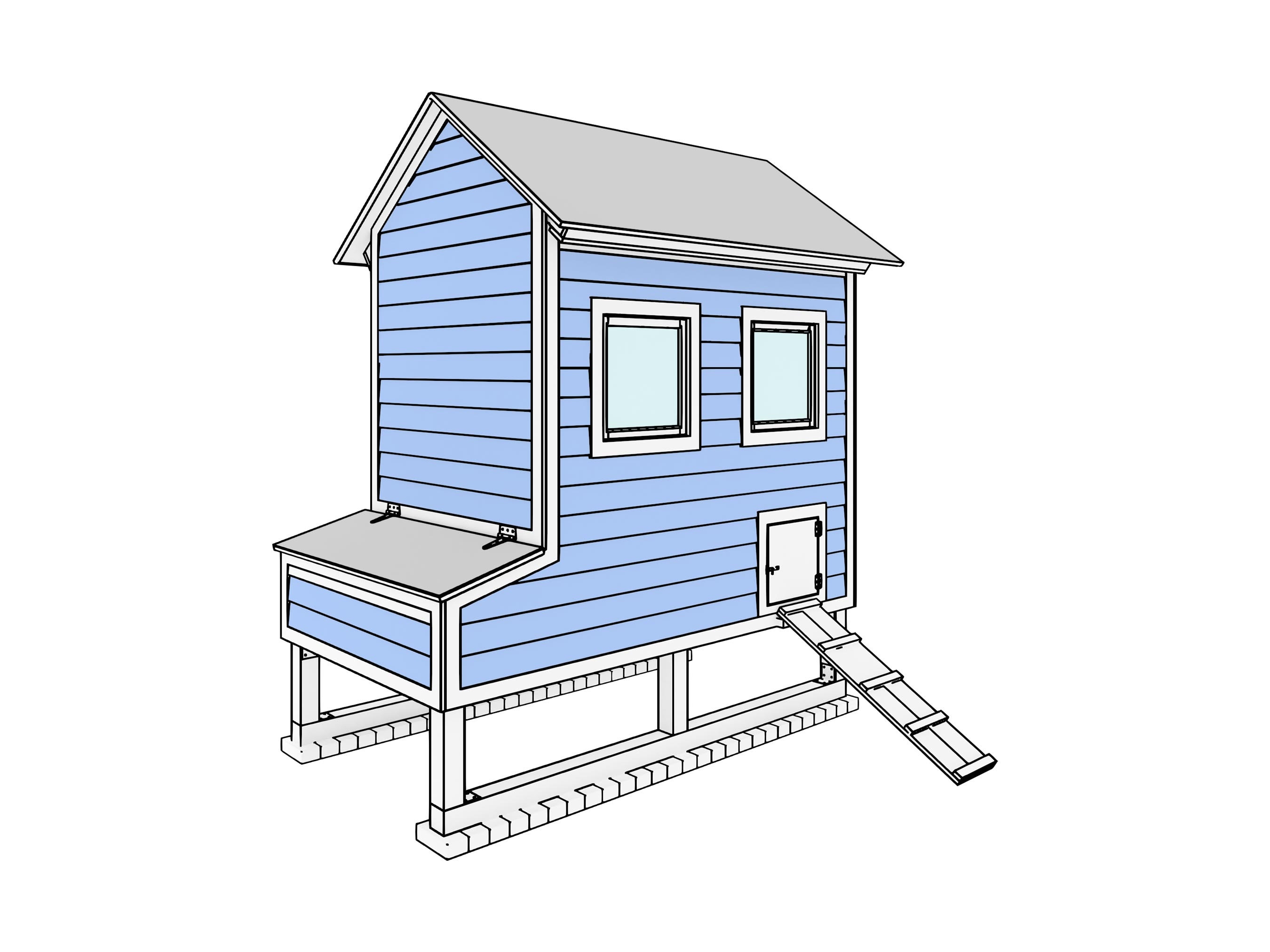 8x4 Walk-in Chicken Coop Plans for Small Flocks up to 8 Chickens - Etsy