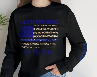 Police mom Sweatshirt, police sweatshirt, back the blue shirt, police shirt, police mom, police wife, police gifts