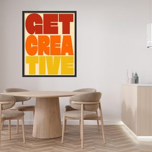 70s Retro Typography Art Print: Bold Groovy Decor (Digital Download)