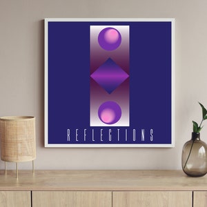 80s Design 80s Decor 80s Wall Art Abstract Geometric Retro Decor Retro Wall Art Retrowave Synthwave Shapes