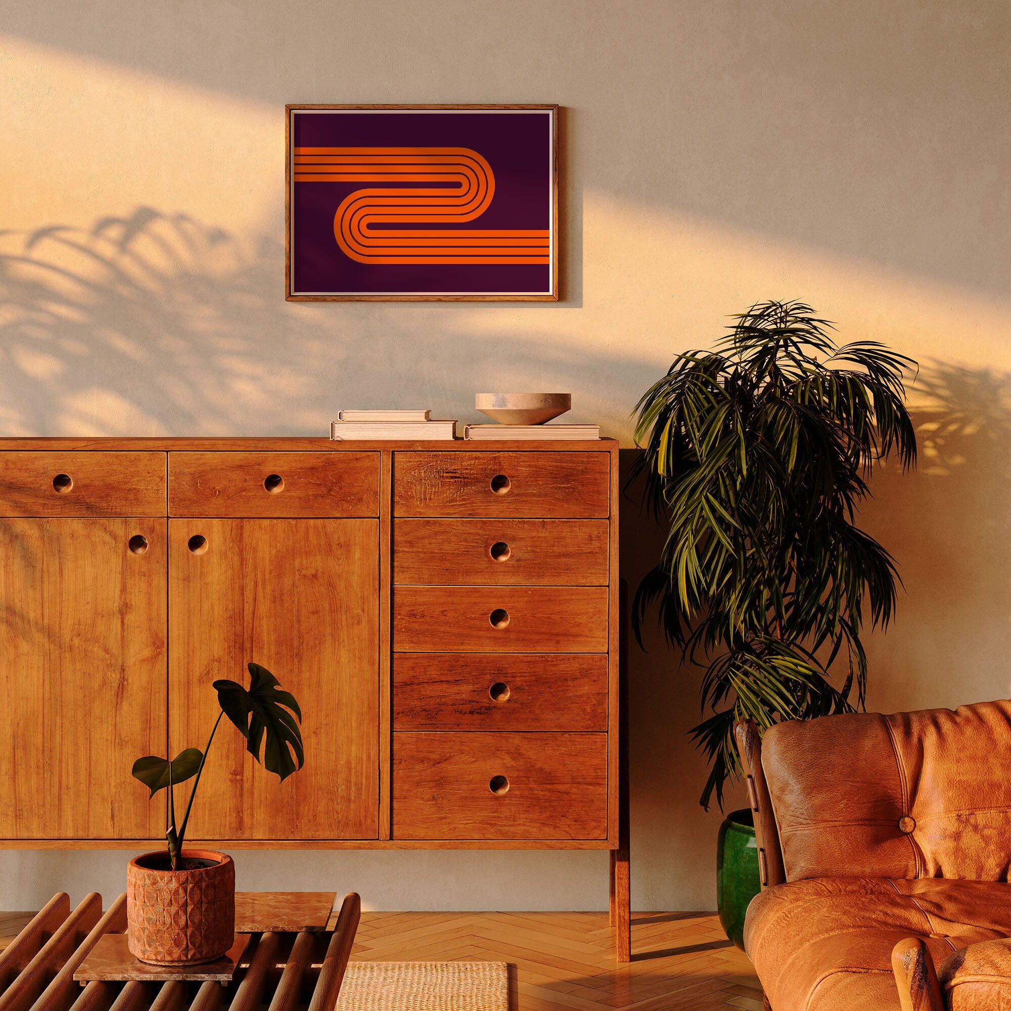 70s Decor Retro Decor 70s Wall Art Bauhaus Mid Century Modern Retro ...