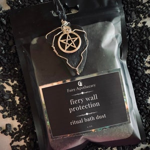 FIERY WALL Of PROTECTION Bath Salts and Dust / Witch Bath / Ritual Bath Soak  / Spell Salts / Witches Bath Salts / Herbal Bath Salts