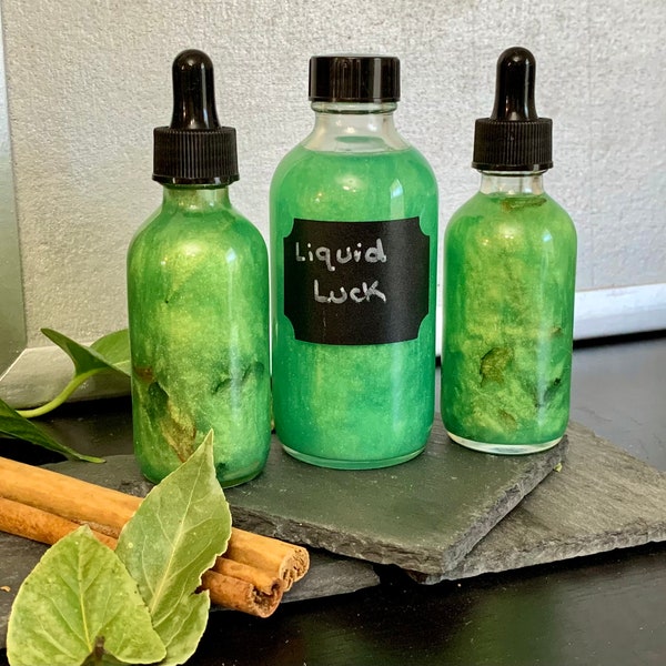 LIQUID LUCK RITUAL Oil - Manifestation Oil, Intention Oil, Anointing Oil, Abundance Oil, Money Oil, Spell Oil, Fast Luck