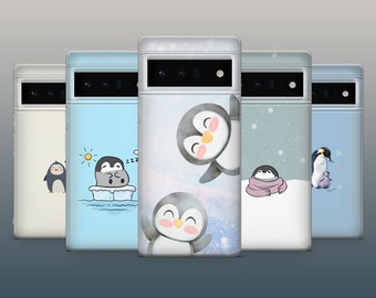 Penguin Phone Case Arctic Cover for Google Pixel 9Pro XL, 8A, 8Pro, 7Pro, 7A, 6A, Samsung S24, S23Fe, A15, iPhone 16Pro, 15Plus, 14, 13, 12