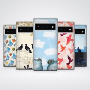 Funda para teléfono City Pigeon Urban Bird Cover para Google Pixel 9Pro XL, 8A, 8Pro, 7A, 6A, Samsung S24, S23Fe, A15, iPhone 16Pro, 15Plus, 14, 13