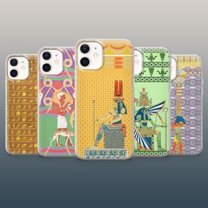 Ancient Egypt Phone Case Egyptian Symbols Cover for iPhone 16, 15, 14, 13, 12, Samsung S24Ultra, S23FE, S22, A15, Pixel 9Pro XL, 8Pro, 7A