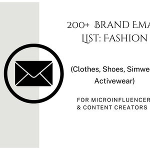 200+ Brand Emails List: Fashion Edition