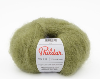 Phildar Phil Chic, kid mohair blend, wool blend, 25 g, knitting, crocheting