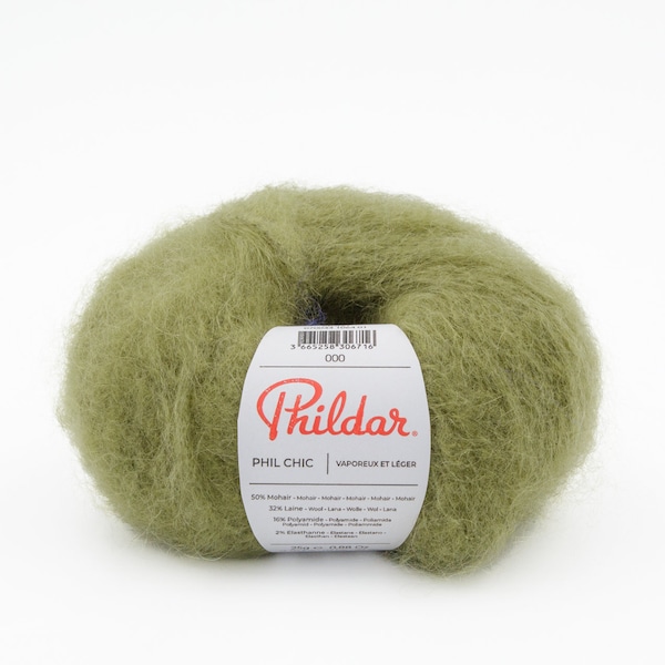 Phildar Phil Chic, kid mohair blend, wool blend, 25 g, knitting, crocheting