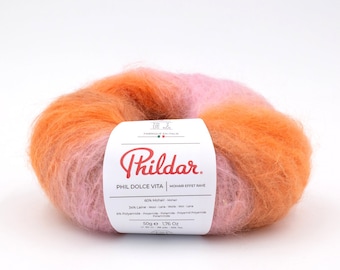 Phildar Phil Dolce Vita, mohair blend, 50g, knitting, bulky yarn