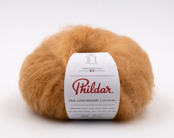 Phildar Phil Love Mohair, mohair and wool blend, fluffy yarn, fashion yarn, warm, natural yarn, knitting yarn, 50g
