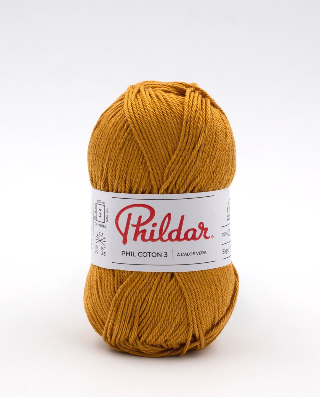 Phildar Phil Coton 3 Gomitolo Di Cotone 100% Certificato Oeko-Tex - Colore Marshmallow Rosa, Per Uncinetto E Maglia