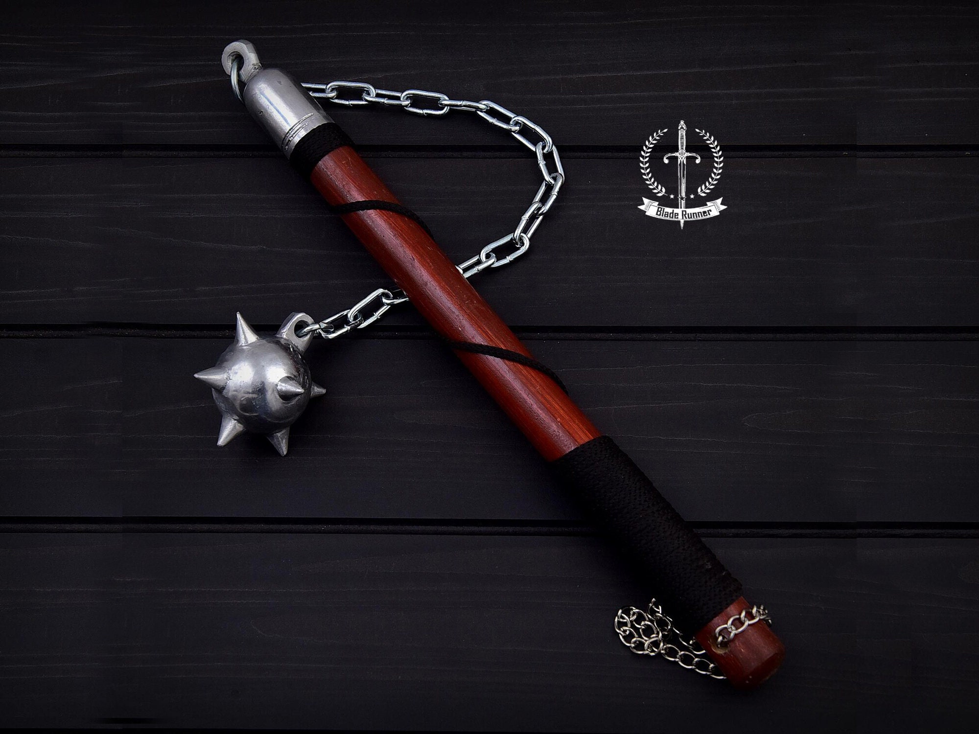 Flail Mace, Morning Star Gift, Premium Quality Gift for Grandfather's