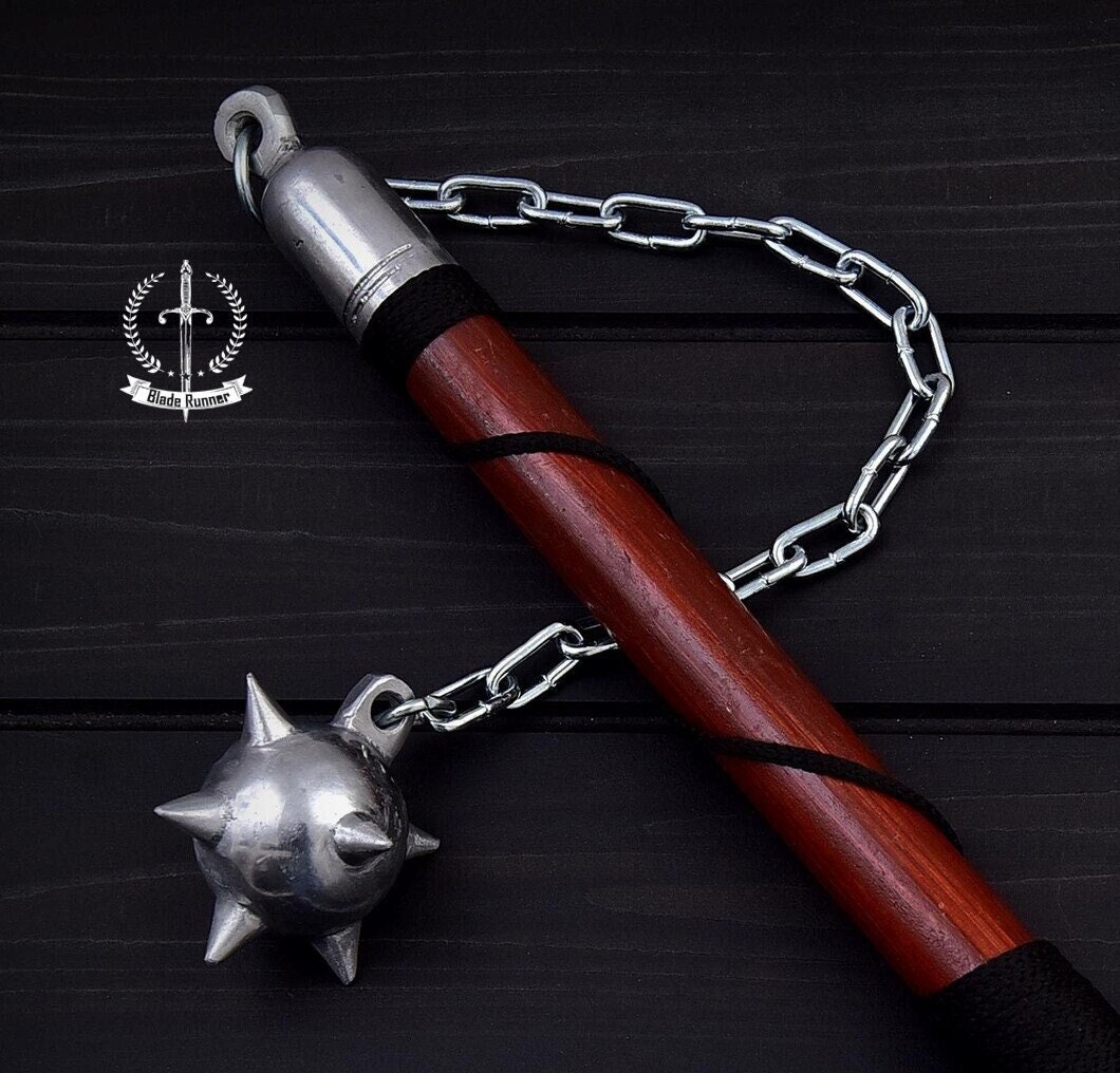 Flail Mace, Morning Star Gift, Premium Quality Gift for Grandfather's