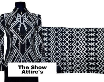 Black Western Showmanship Jacket With Matching Pad For Women, Western Pleasure Show Jacket, Showmanship Jacket, Show Blanket Matching Jacket
