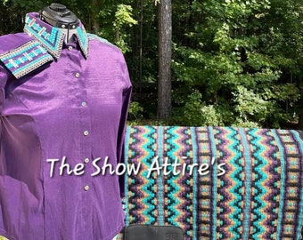 Western Show Shirt With Matching Blanket