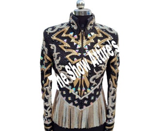 Western Custom Rodeo Queen, Showmanship, Horsemanship , Western Pleasure Show Shirt & Women Rail Jacket.