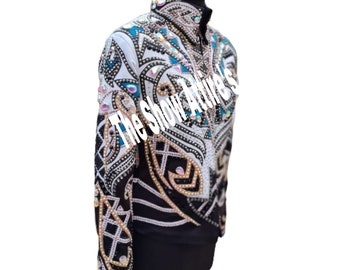 Western Custom Rodeo Queen, Showmanship, Horsemanship , Western Pleasure Show Shirt & Women Rail Jacket.