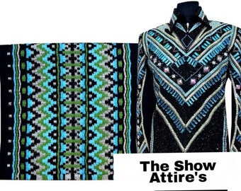 Western Show Jacket With Matching Pad, Horse Show Jacket, Showmanship Jacket, Showmanship Jacket With Pad Combo Set For Horse Shows