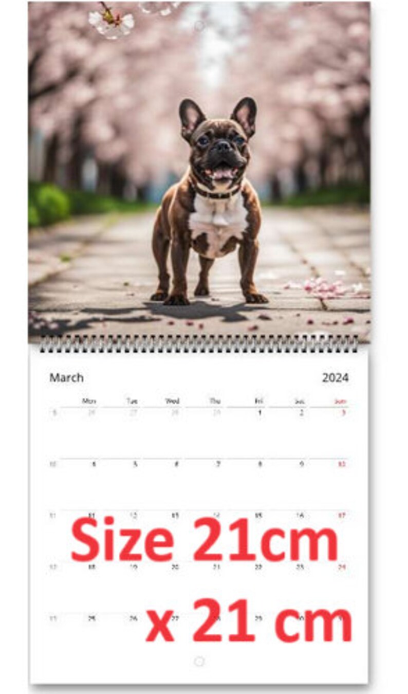 French Bulldog, 2024 Wall Calendars Etsy