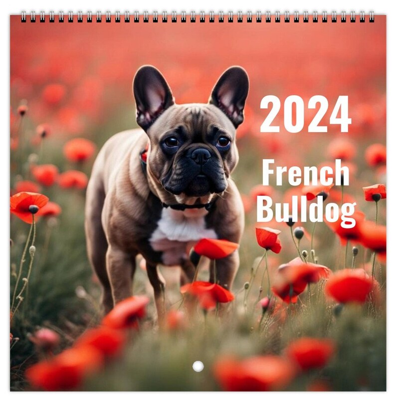 French Bulldog, 2024 Wall Calendars Etsy