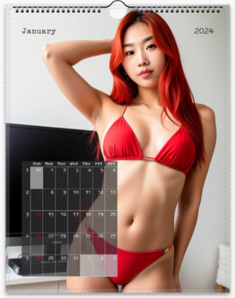 Wall Calendars 2024 or 2025, Asian Bikini Models Etsy