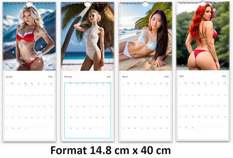 Bikini Beauties, Wall Calendars Etsy