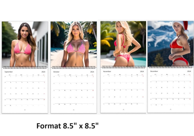 US Edition, Bikini Beauties, Wall Calendars US & CA Etsy