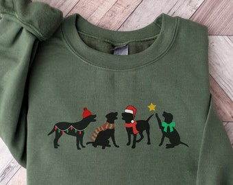 Black Lab Dog Sweatshirt 90s Labrador Retriever Sweater Ducks - Etsy