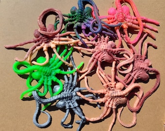 Silicone ALIEN FACEHUGGER Xenomorph JIGGLER rubber  Art Toy Color Infused Strong Custom food safe Silicone