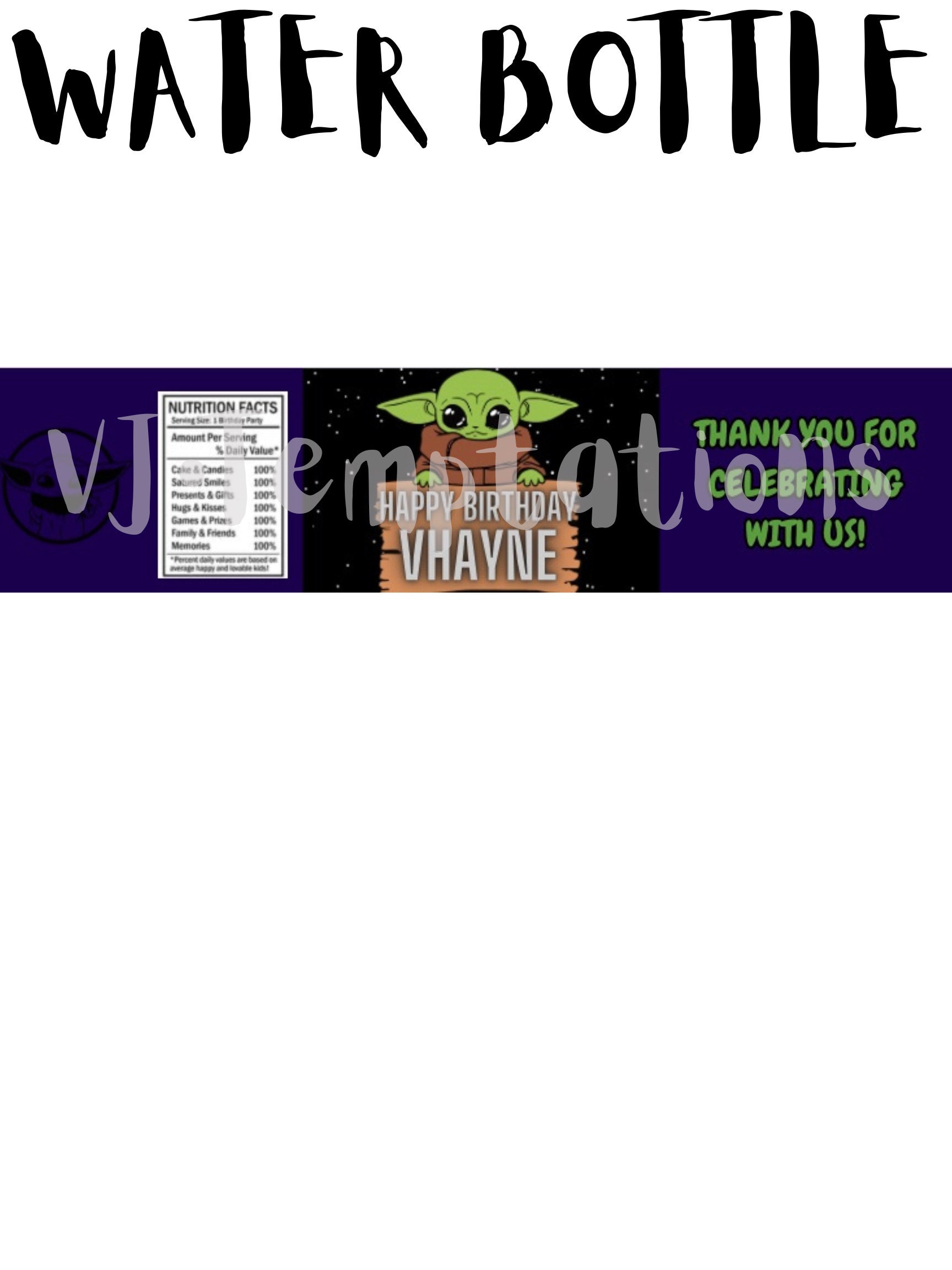 Custom Baby Yoda Invitation, Favor Labels - Etsy