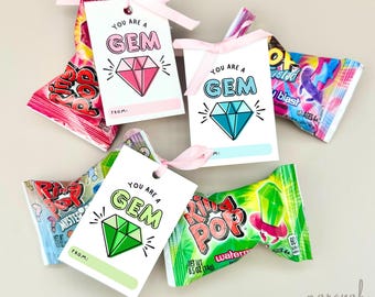 TU ES UN BIJOU Saint-Valentin | Baguette pop | Jolies cartes de Saint-Valentin imprimables | Carte de jour V école classe enfants