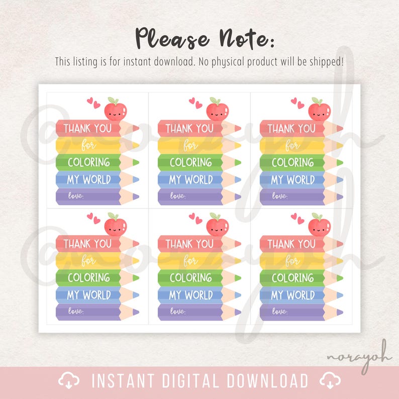 END OF YEAR Gift Printable | School Kids Party Favor Gift Tag ...