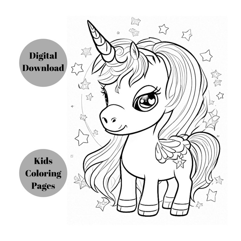 Kids Coloring Pages Digital Download Gifting Item Beautiful - Etsy