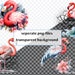 Tropical Flamingos Clipart | Watercolor Flamingo PNG File | Flamingos ...