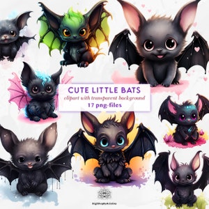 Clipart de bébé chauve-souris noir | Bébé chauve-souris noire avec néon - Détails Png Télécharger | Impression de décoration de chambre d'enfant Joli bébé chauve-souris | Sexe Révéler Clipart PNG
