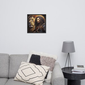 Póster original de Bob Marley enmarcado listo para imprimir