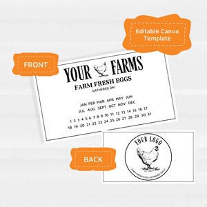 Egg Gathering Date Cards - Editable Canva Template