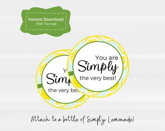 Etichetta regalo limonata: stampabile per apprezzamento (download digitale)