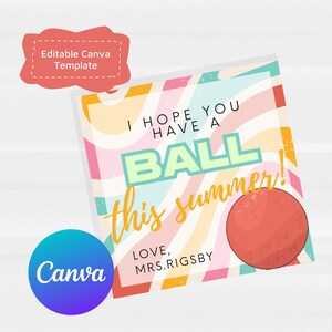 Regalo de fin de curso para profesores: Tarjeta imprimible divertida «¡Diviértete este verano!» / Descarga digital y editable en Canva